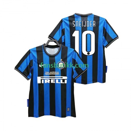 Fotballdrakt Inter Milan SNEIJDER 10 2009 2010 Retro Hjemmetrøye Kortermet